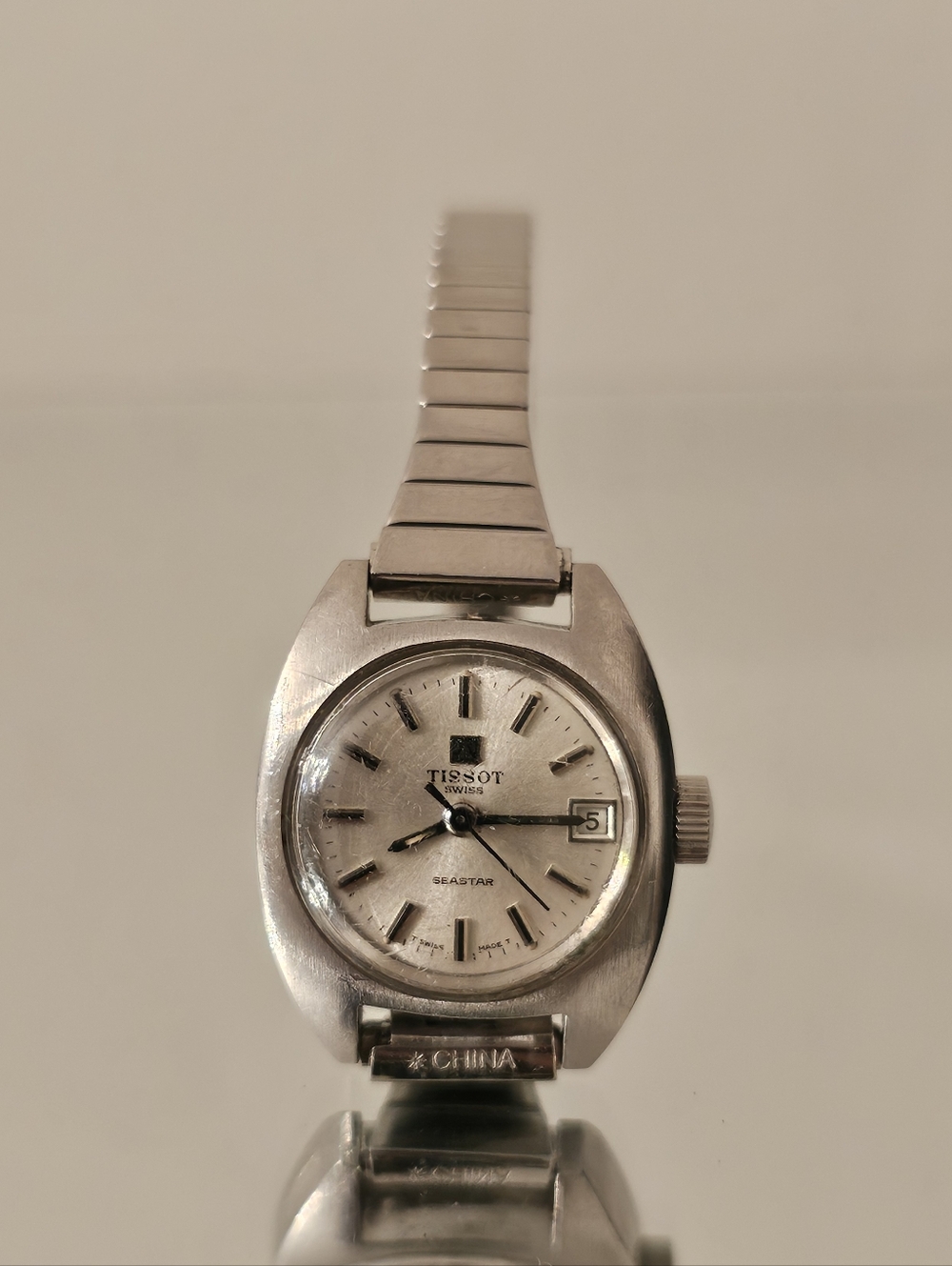 Tissot Silver Dial Stainless Steel Ladies Watch